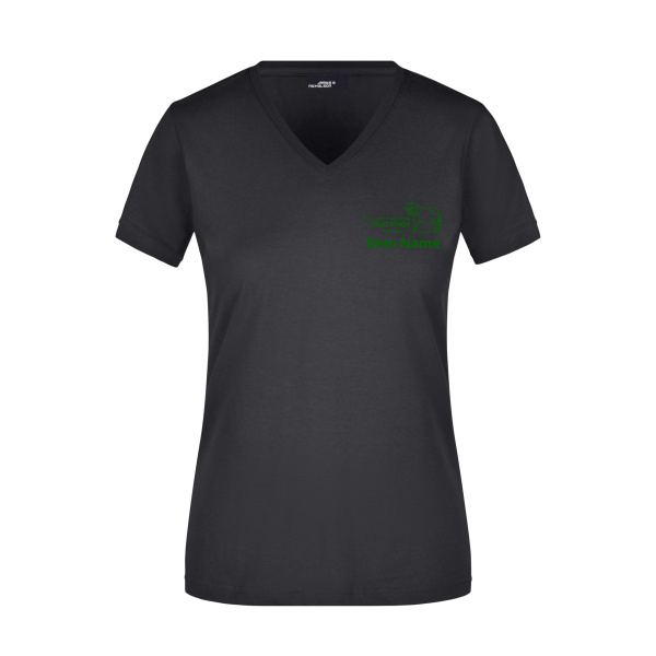 Brustdruck klein - Ladies' Slim Fit V-T Miniaturansicht