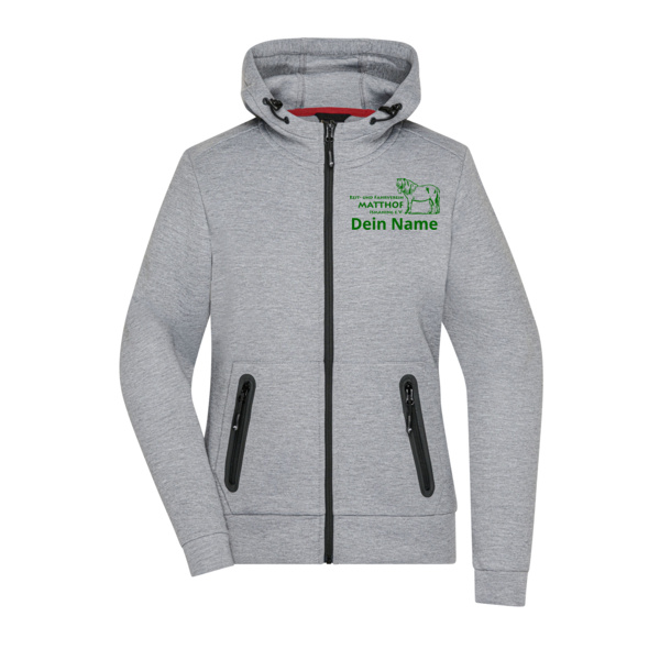 Brust- & Rückendruck - Ladies' Hooded Jacket Miniaturansicht